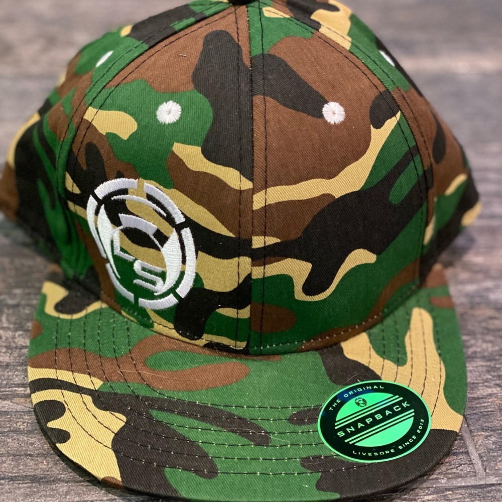 Livesore Snapback Hat in Camouflage NEW